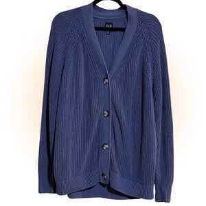 VINTAGE GAP BIG BUTTON THICK & COZY WOMEN'S COTTON CARDIGAN EUC SIZE XXL 2X